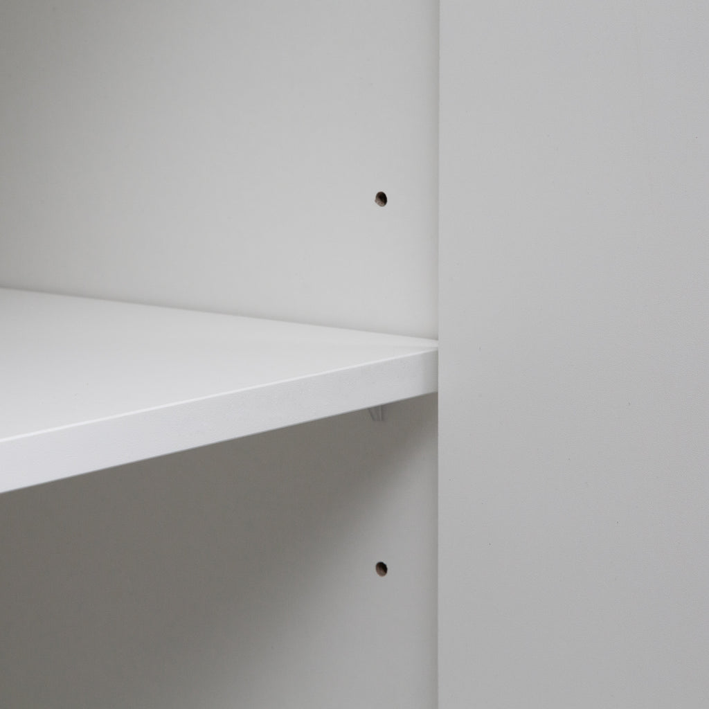 White Modern Fluted Buffet Cabinet