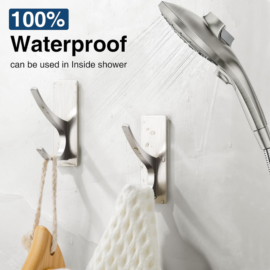 Self Adhesive Towel Hooks Extra Strong 13LB Stainless Hook For Hanging Loofah - Image 3