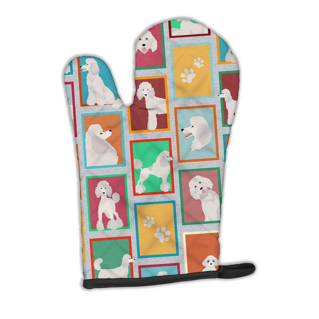 Lots of White Standard Poodle Oven Mitt Heat Resistant Thick Oven Mitt for Hot - Image 5