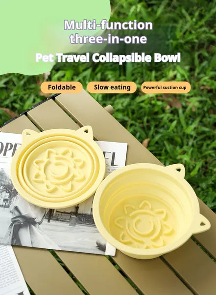 in pet travel collapsible bowl main view