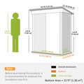 Outdoor Storage Shed Steel Lean to Shed with Adjustable Shelf Lock Gloves