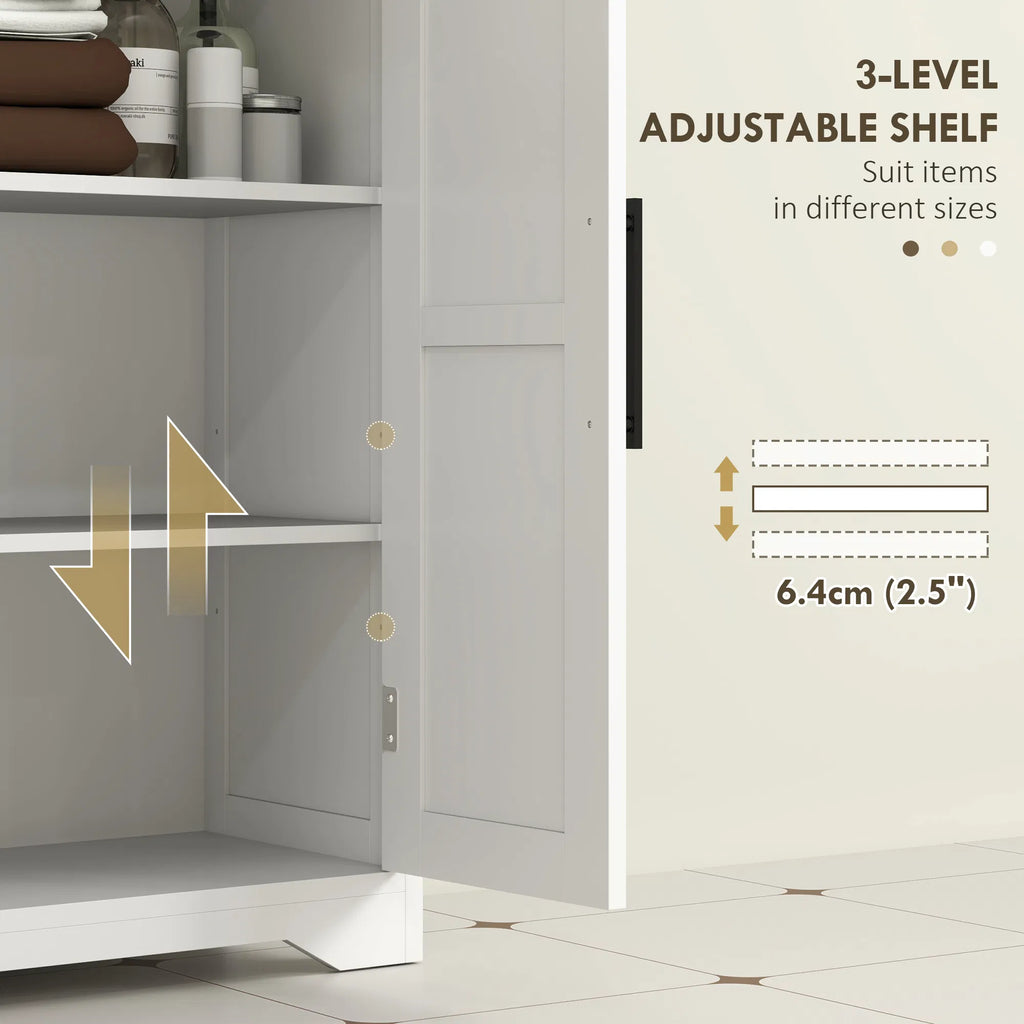 Bathroom Floor Cabinet Farmhouse Bathroom Storage Cabinet with Adjustable - Image 3