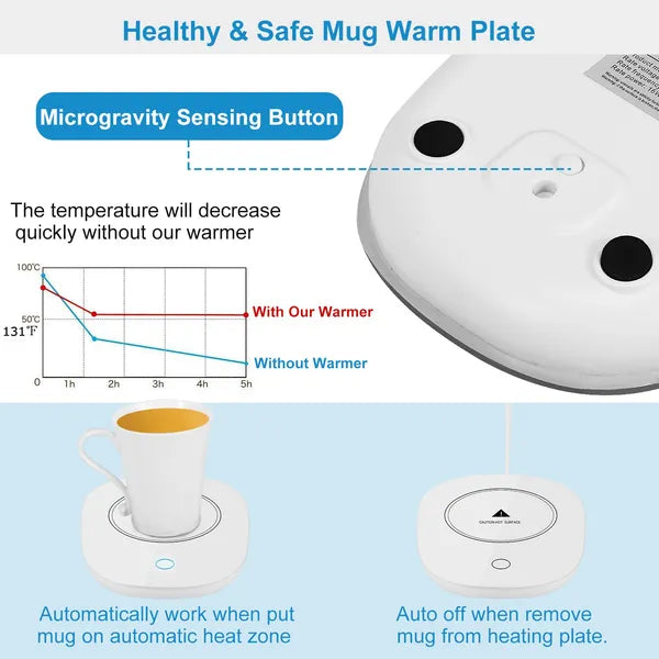 Coffee Mug Warmer Cup Warmer Auto Shut Off Coffee Tea Milk Electric Heater Pad - Image 4
