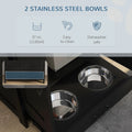 Pet Food Storage Container Dog Feeding Station w/ Adjustable Panel Hooks for