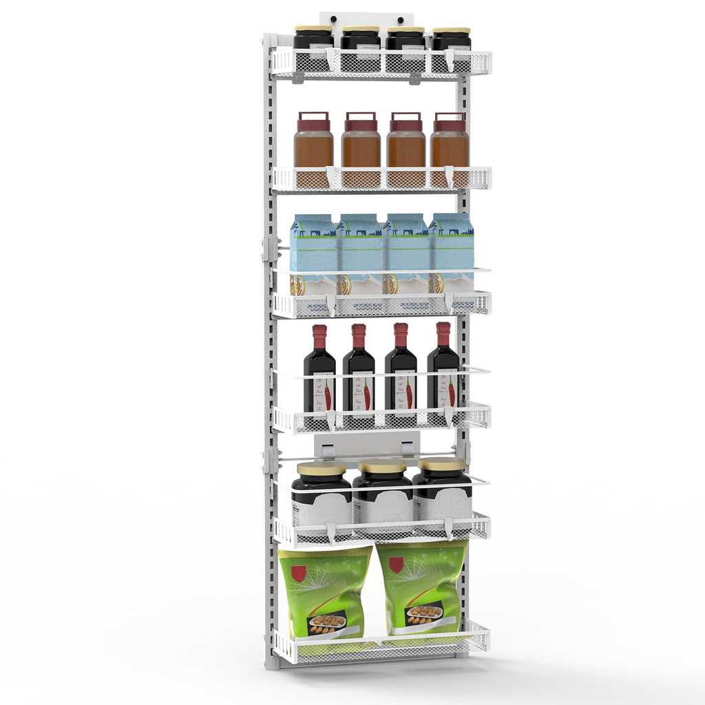 Black White Options 1Pc Over The Door Pantry Organizer 6 Tier Pantry Door - Image 4