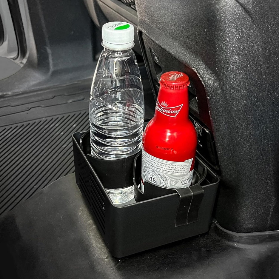 metal rear seat cup holder dimensions and features