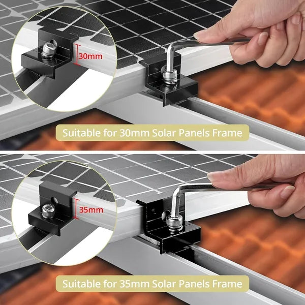 12cm U shaped Rail Solar Photovoltaic Bracket Silver Rail Six piece Set - Image 5