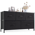 Dresser 5 FabricStorageDrawer Dresser TV Stand Chest of Drawers for Bedroom