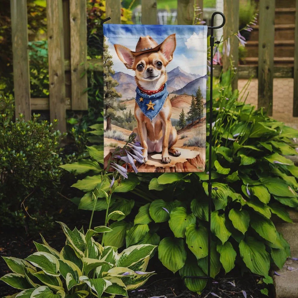 Chihuahua Cowboy Welcome Garden Flag Mailbox Flag Decorative Yard Flag Banner - Image 4