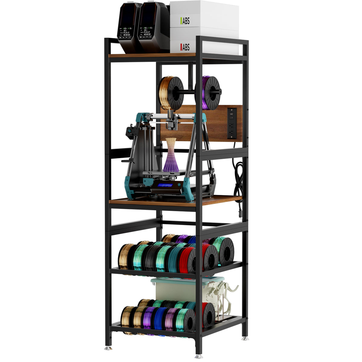3D Printer Stand With Filament Storage Heavy Duty Metal Frame T Type Filament
