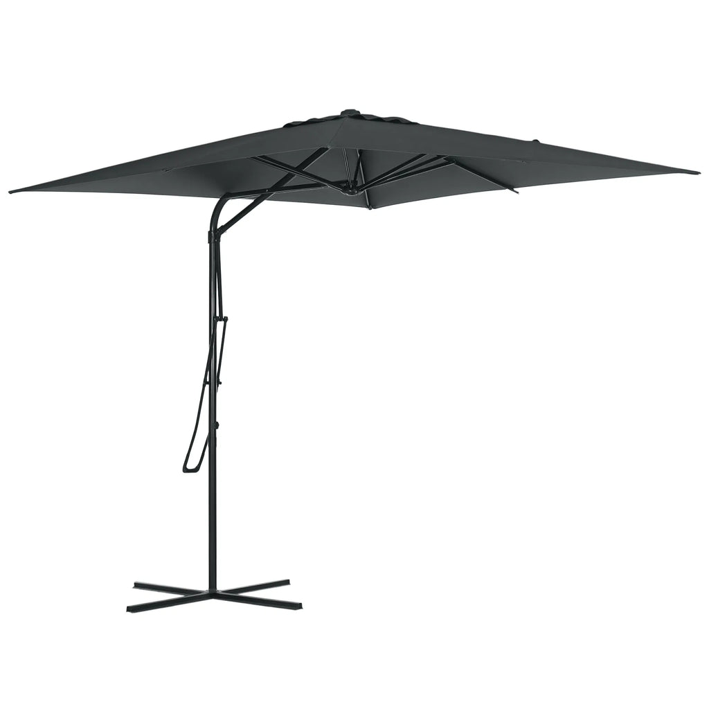 8FT Cantilever Patio Umbrella Offset Patio Umbrella with Cross Base for Deck - Image 2