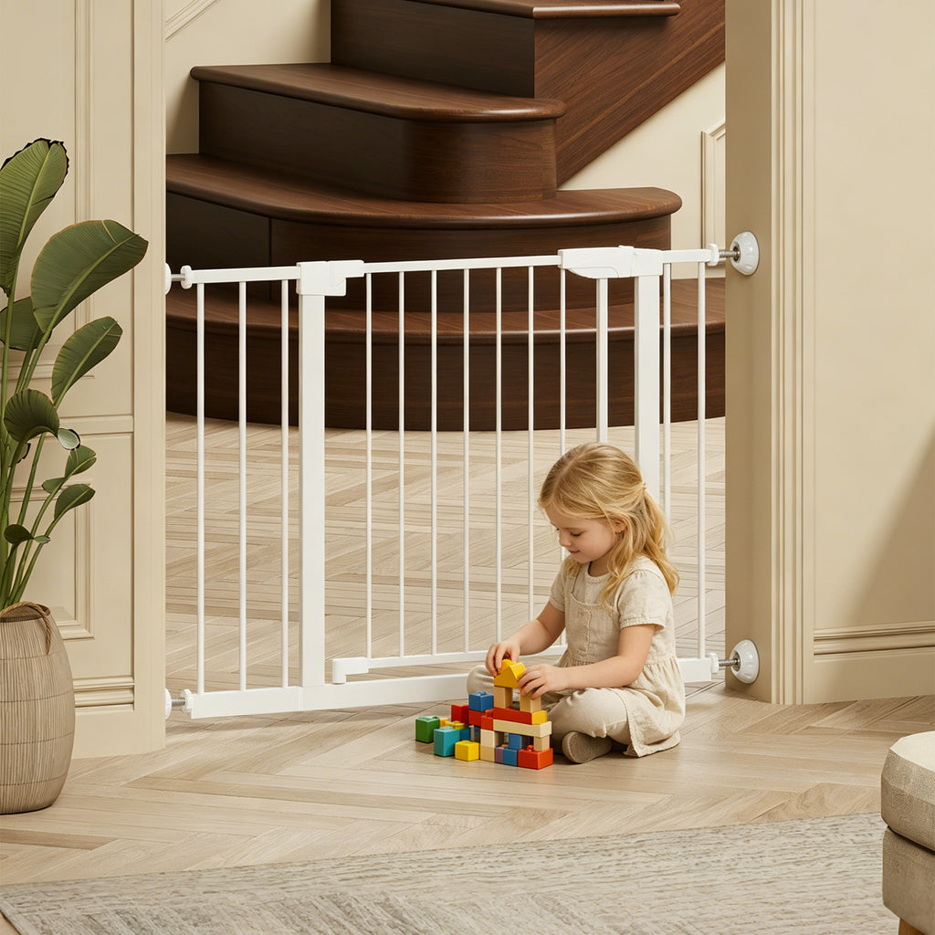 29.5 45.3" Wide Baby Gate with wall protector for Stairs Dog Gate Indoor for - Image 4
