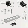 12cm U shaped Rail Solar Photovoltaic Bracket Silver Rail Six piece Set