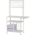 Large Foldable Heat Press Table With Storage Pegboard And Hooks Heat Press