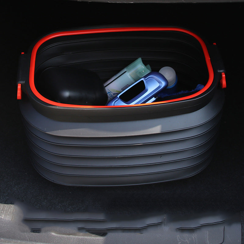 collapsible car trash bin and storage bucket