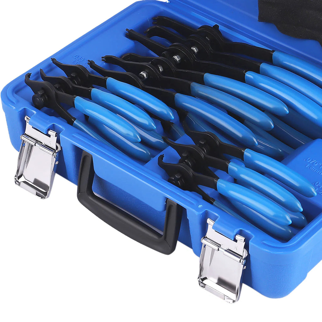 12 PC Versatile Retaining Snap Ring Pliers set Heavy Duty Fixed Tip 0 45 90 - Image 3