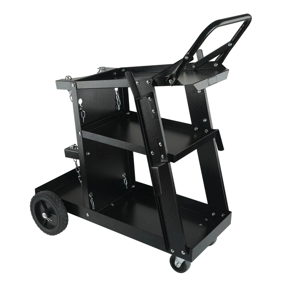Heavy Duty Welding Cart 3 Tier 400 Lbs Rolling Welder Cart with 360 Swivel