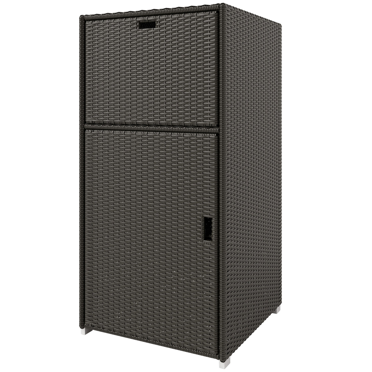Outdoor Towel Rack For Pool W Drawer & Cabinet Dark Brown - Image 3