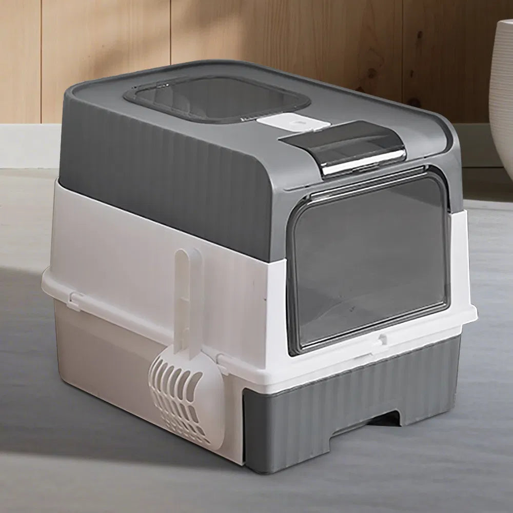 Fully Enclosed Magic Cube Litter Box Top&Front Entry Pull Out Drawer - Image 3