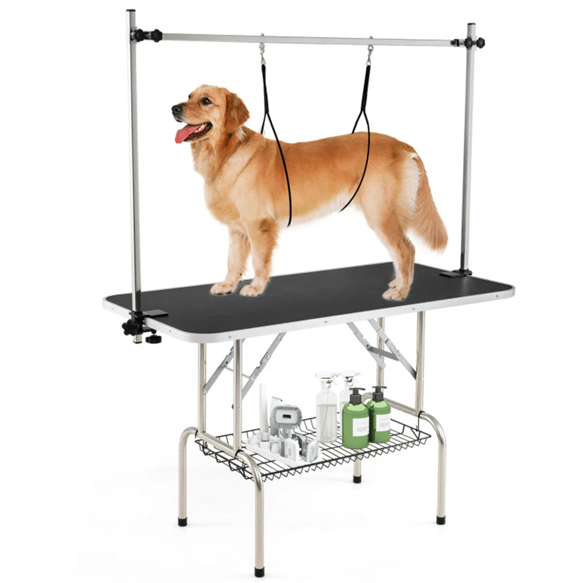 Foldable Pet Grooming Table with Adjustable H shaped Arms 330 LBS Capacity for - Image 2