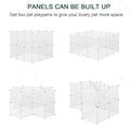 Small Animal Cage Plastic Chinchilla Cage 12 Panels for Bunny Chinchilla Guinea