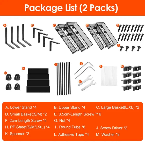 2-pack 2-tier pull-out under-sink organizers