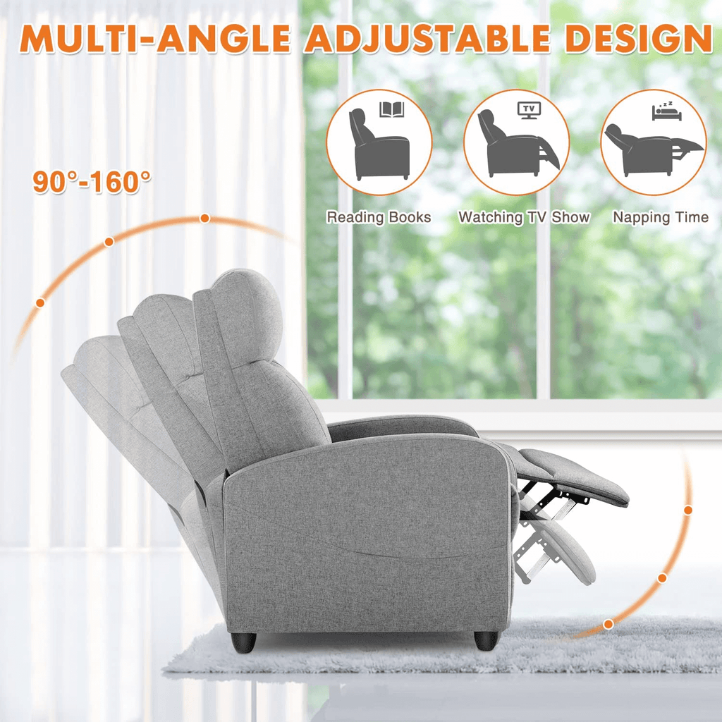 Manual Upholstered Lounge Recliner Chair