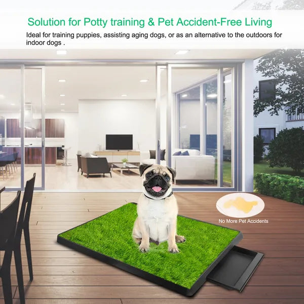 Dog Toilet Indoor Puppy Training Pad Dog Potty Pet Training Grass Mat - Image 3