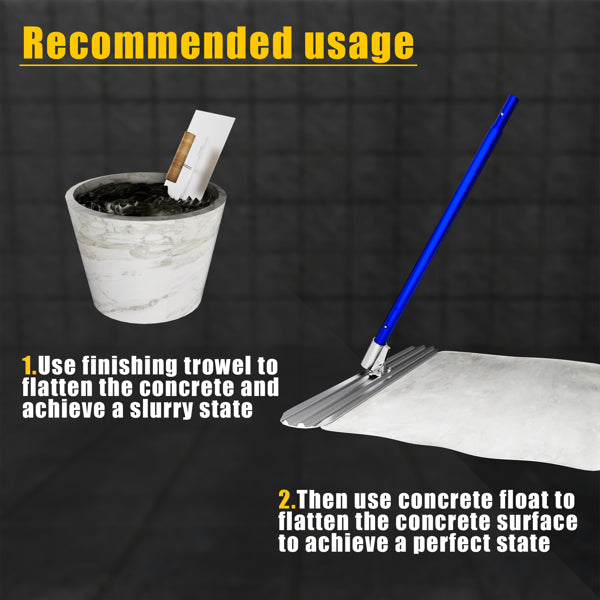 Bull Float Concrete Tools 48inx8in Magnesium Aluminum Alloy Concrete Float With - Image 3