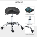 Adjustable Elegance: Hydraulic Salon Stool Rolling Swivel Saddle Chair PU
