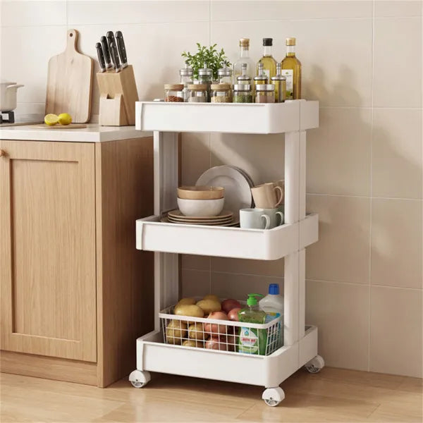 3 Tier DIY Rolling Storage Cart 15.5 X 14.5 X 30 With Detachable Ventilated - Image 4