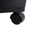 Hair Salon Storage Cart with Wheels & 3 Hair Dryer Holders & 4 Drawers & Lock &