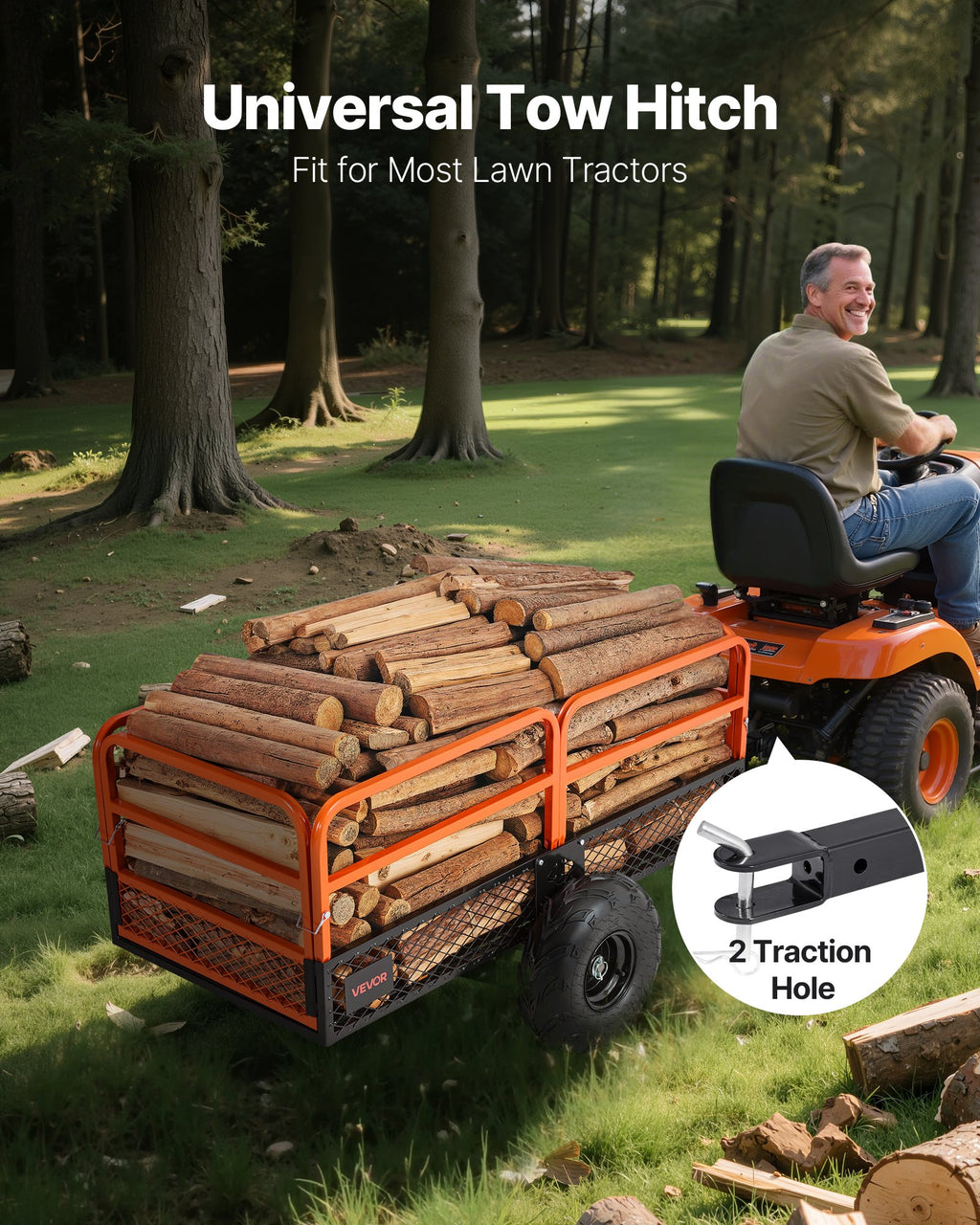 1600-lb heavy-duty steel dump trailer product view 3