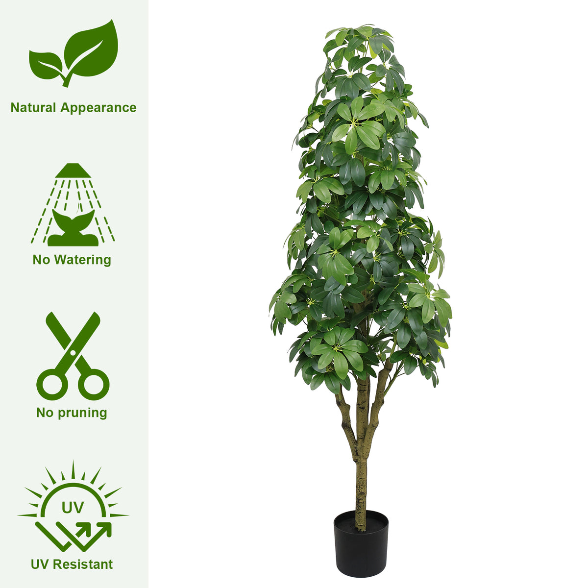 5.2FT Artificial Tree Realistic Faux Tree Suitable for Indoor and Outdoor - Image 2