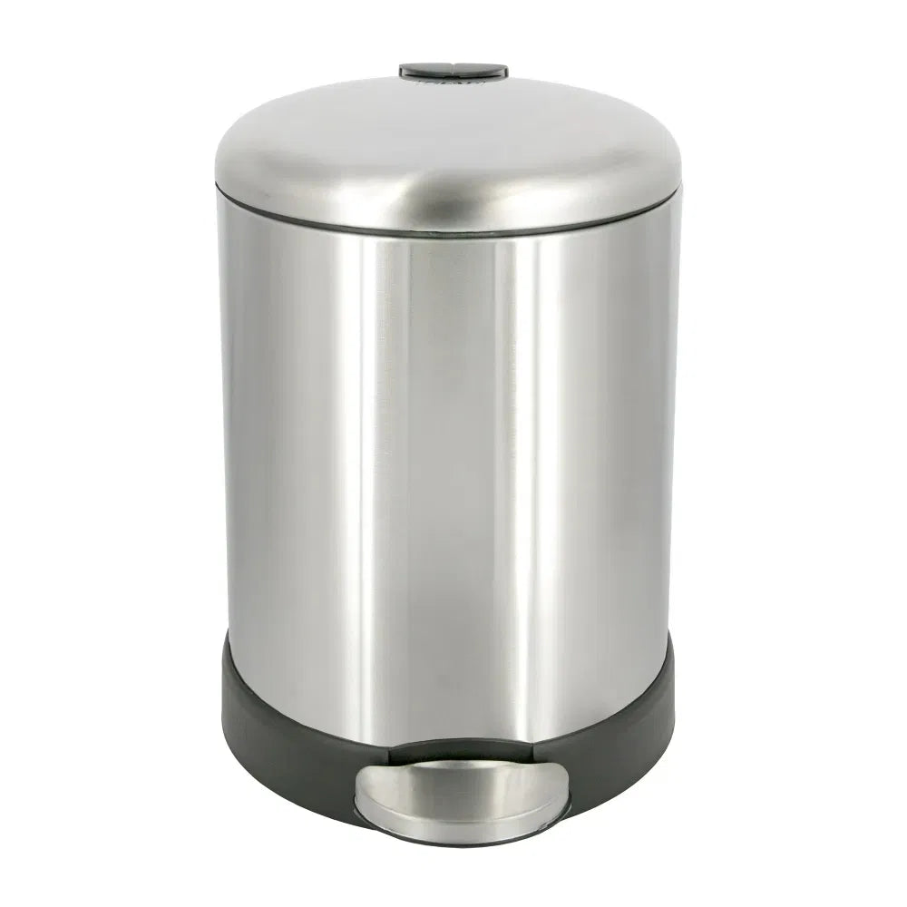 Bathroom Trash Can 1.2 Gallon Stainless Steel Small Step Garbage Bin with Lid - Image 3