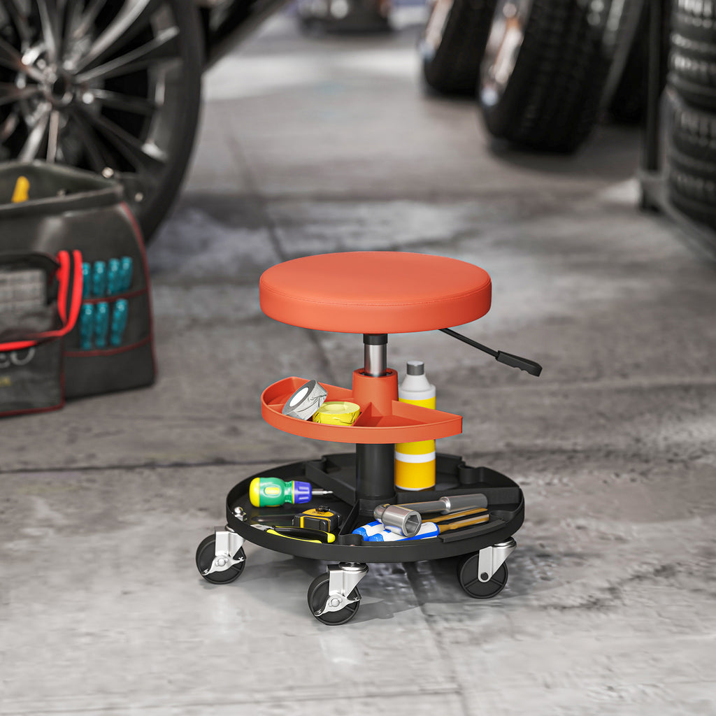 Rolling Mechanic Stool 135kg Capacity Workshop Stool 360° Swivel Roller - Image 3