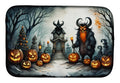 Krampus The Christmas Demon Spooky Halloween Dish Drying Mat Absorbent Dish
