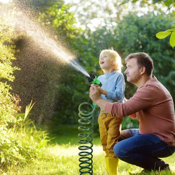 Flexible Self Coiling Recoil Garden Hose with Spray Nozzle - Additional Product View Garden Hose