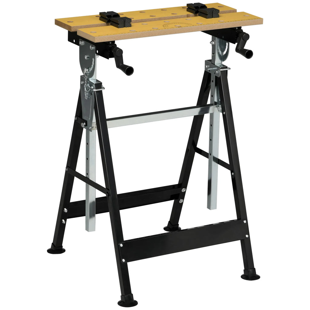 Work Bench Tool Stand with Adjustable Height and Angle Carpenter Saw Table