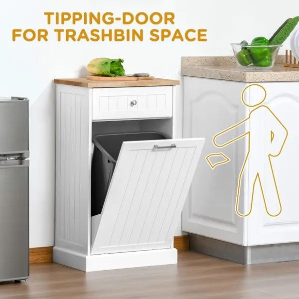 Kitchen Tilt Out Trash Bin Cabinet Free Standing Recycling Cabinet Trash Can