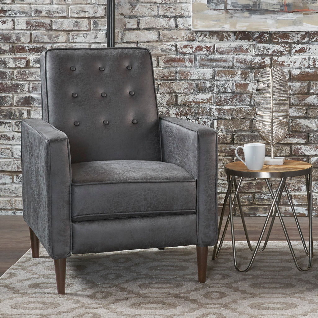 Fabric Recliner Chair Mid Century Modern Recliner Pushback Single Recliner Sofa - Image 5