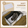 Large Cat Bed for Indoor Cat House Hideaway with Soft Cushion Scratching Pad