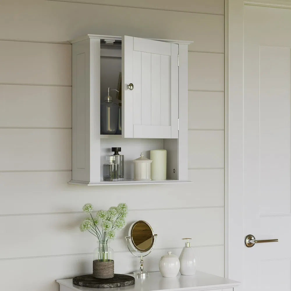 Door Bathroom Medicine Cabinet And Laundry Wallstorageshelf White