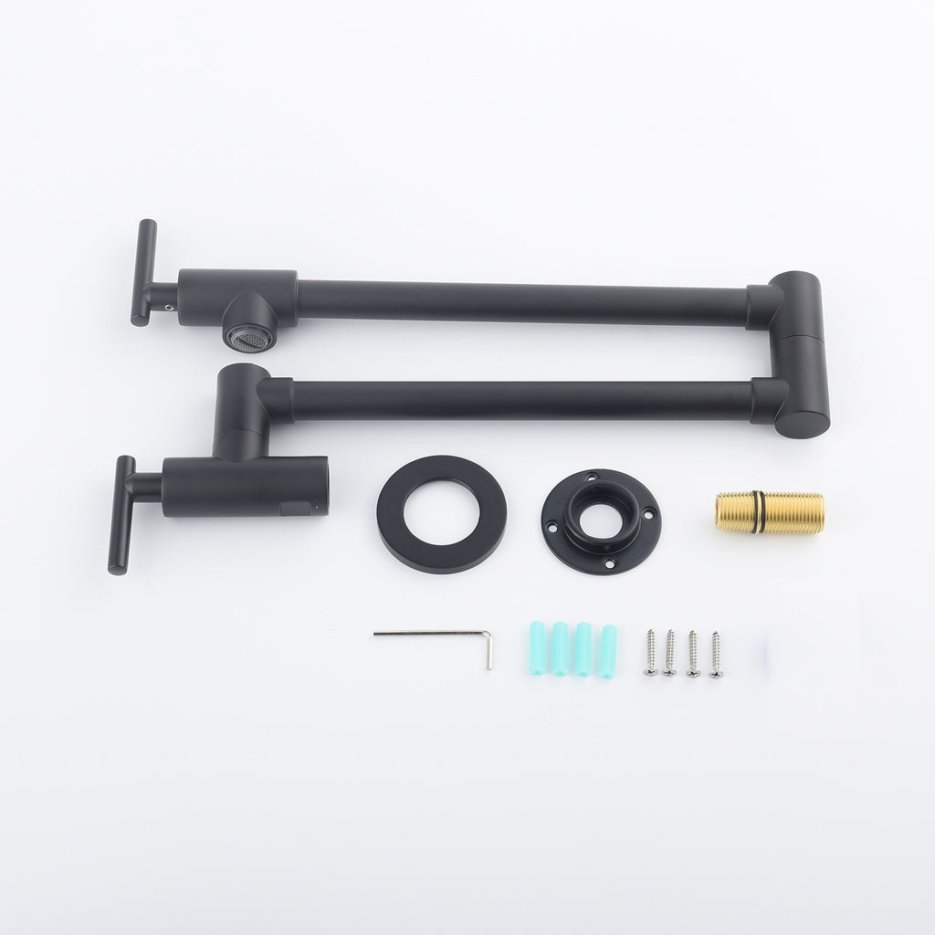 Pot Filler Faucet Wall Mount Matte Black - Image 4