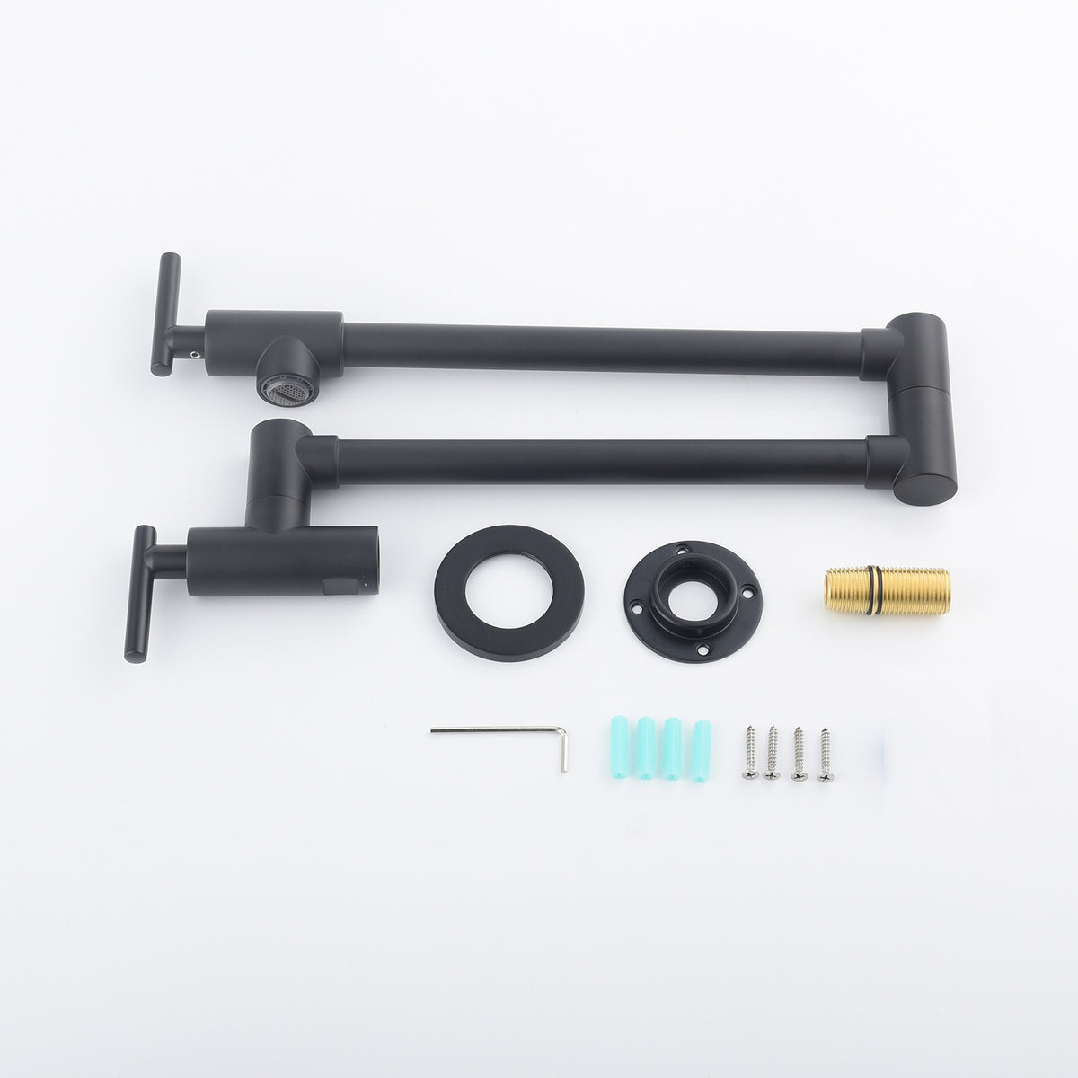 Pot Filler Faucet Wall Mount Matte Black - Image 4