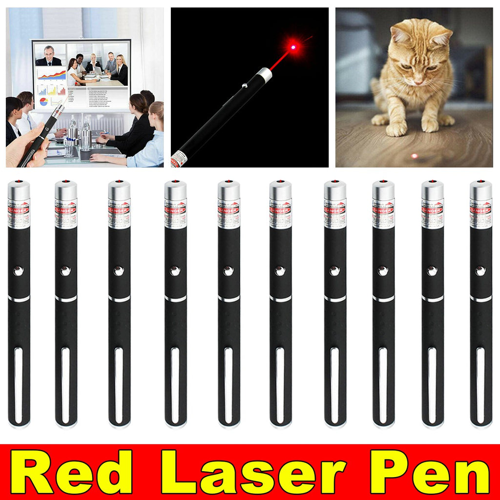 650nm Red Laser Pointer Pen Light Visible Single Beam AAA Lazer Torch 10PCS