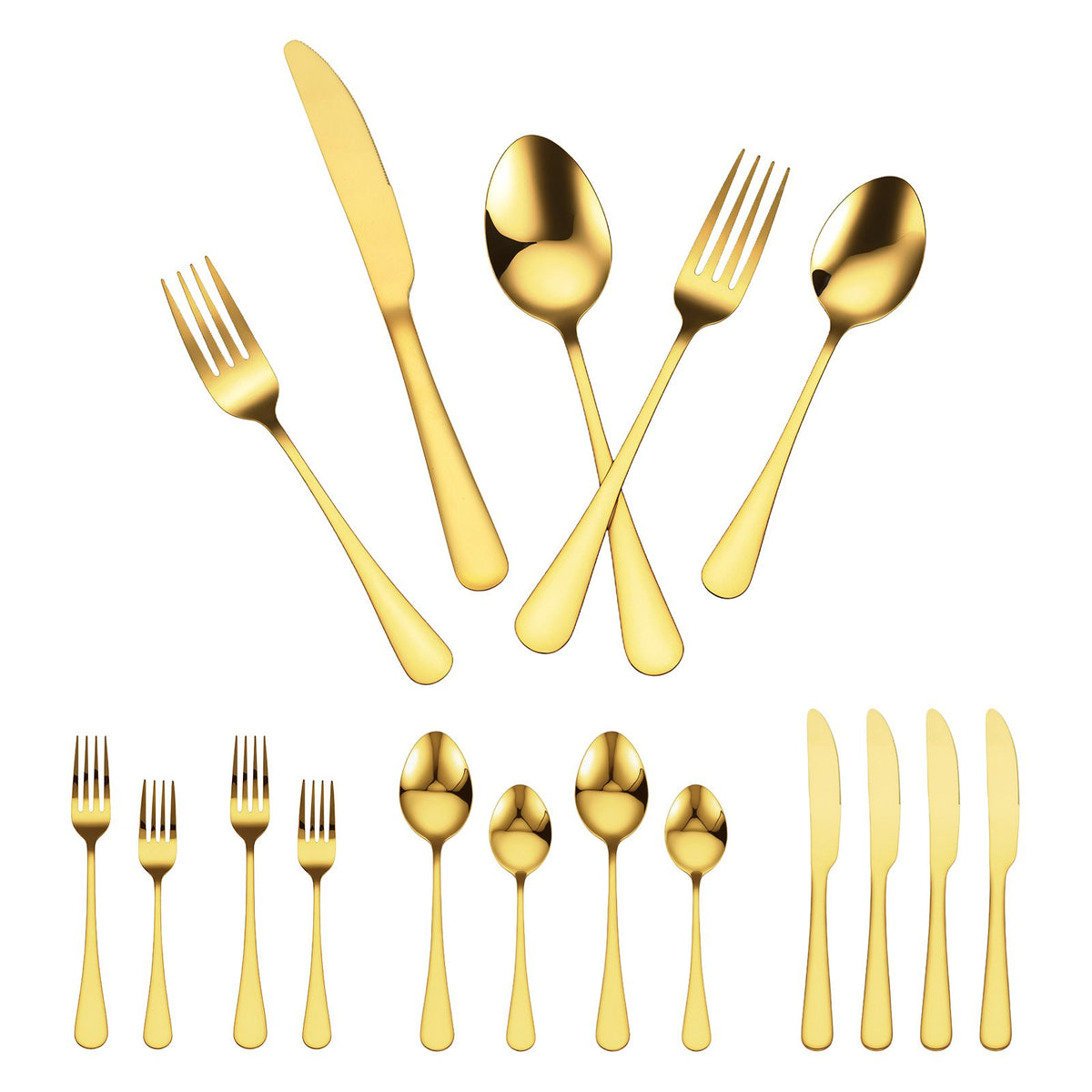 100 Piece Silverware Set Stainless Steel Cutlery Flatware Utensil Kitchen For 20 - Main View