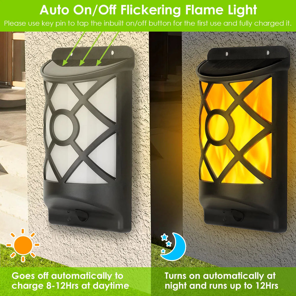 Outdoor Solar Dancing Flame Ground Lights 96 LED Beads Light Sensor Auto - Image 4