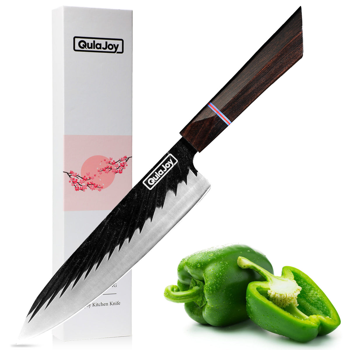 Qulajoy 8 Inch Japanese Chef Knife Professional Hand Forged High Carbon Steel - Image 4