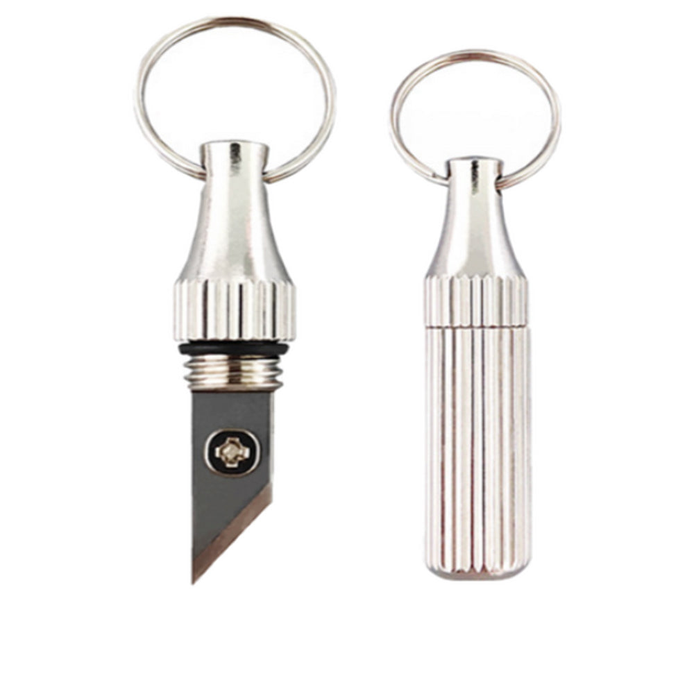 2PCS Stainless Steel Mini Pocket Knife Leaf Shaped Portable Capsule Knife - Image 4